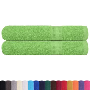 Asciugamani per sauna FROGN 2 pz Verde mela 80x200 cm 360 g/m²