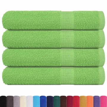 Asciugamani per sauna FROGN 4 pezzi Verde mela 80x200 cm 360 g/m²