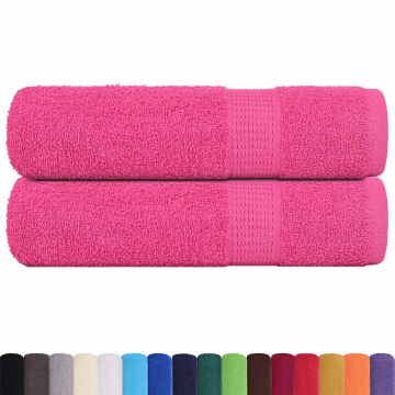 Asciugamani FROGN 2 pz Rosa 50x100 cm 360 g/m²
