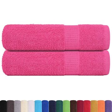 Asciugamani da Doccia FROGN 2 pz Rosa 70x140 cm 360 g/m²