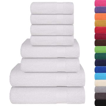 Set di asciugamani 8 pezzi FROGN Bianco 360 g/m²