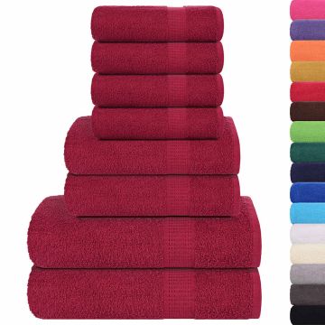 Set di asciugamani 8 pezzi FROGN Bordeaux 360 g/m²