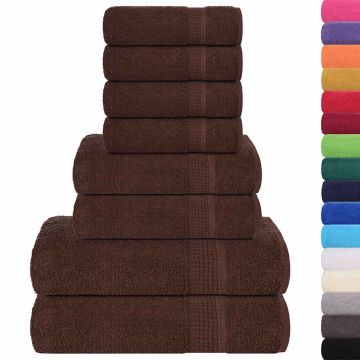 Set di asciugamani 8 pezzi FROGN Marrone 360 g/m²