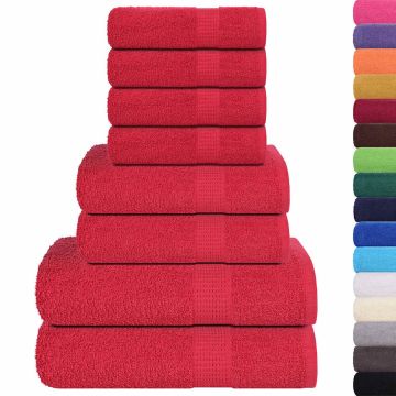 Set di asciugamani 8 pezzi FROGN Rosso 360 g/m²