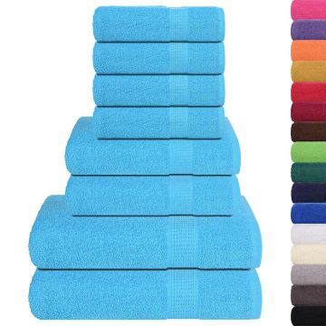 Set di asciugamani 8 pezzi FROGN Turchese 360 g/m²