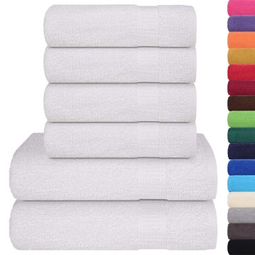 Set di asciugamani 6 pezzi FROGN Bianco 360 g/m²