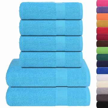 Set di asciugamani 6 pezzi FROGN Turchese 360 g/m²
