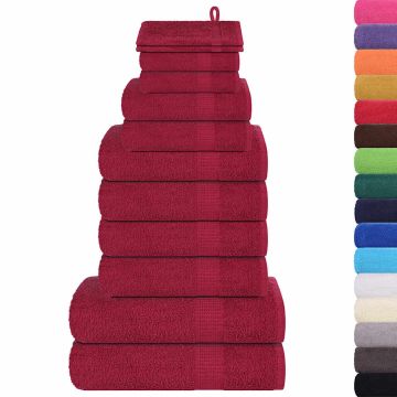 Set di asciugamani 12 pezzi FROGN Bordeaux 360 g/m²