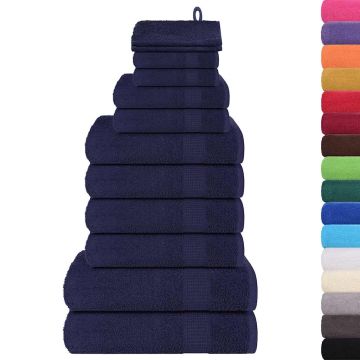 Set di asciugamani 12 pezzi FROGN Blu navy 360 g/m²