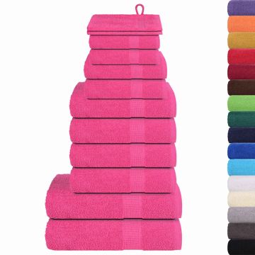 Set di asciugamani 12 pezzi FROGN Rosa 360 g/m²