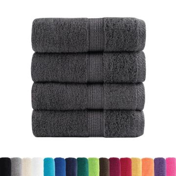 Asciugamani Premium SOLUND 4 pz Antracite 30x30 cm 600 g/m²