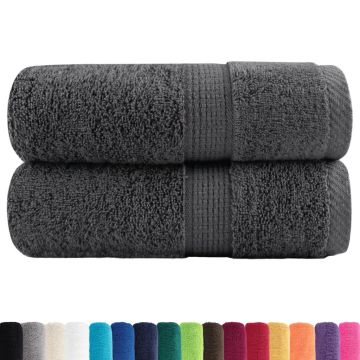 Asciugamani per ospiti Premium SOLUND 2 pz Antracite 30x50 cm 600 g/m²