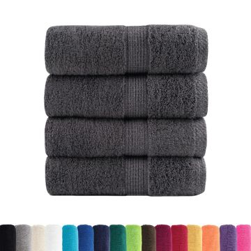 Asciugamani per ospiti Premium SOLUND 4 pz Antracite 30x50 cm 600 g/m²
