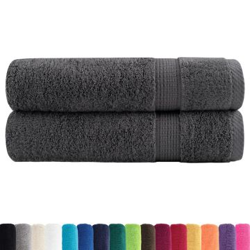 Asciugamani Premium SOLUND 2 pz Antracite 50x100 cm 600 g/m²