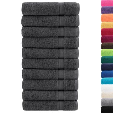 Asciugamani Premium SOLUND 10 pz Antracite 50x100 cm 600 g/m²