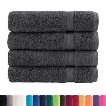 Asciugamani da bagno Premium SOLUND 4 pz Antracite 100x150 cm 600 g/m²