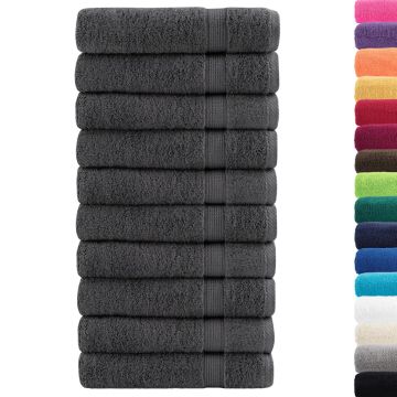 Asciugamani da bagno Premium SOLUND 10 pz Antracite 100x150 cm 600 g/m²
