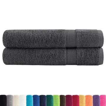 Asciugamani Premium SOLUND 2 pz Antracite 100x200 cm 600 g/m²