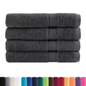 Asciugamani Premium SOLUND 4 pz Antracite 100x200 cm 600 g/m²
