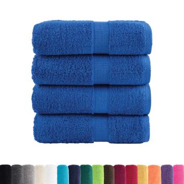 Asciugamani Premium SOLUND 4 pz Blu 30x30 cm 600 g/m²