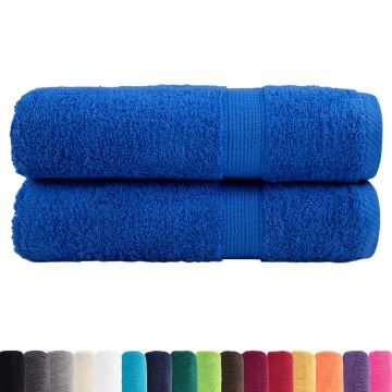 Asciugamani Premium SOLUND 2 pz Blu 50x100 cm 600 g/m²