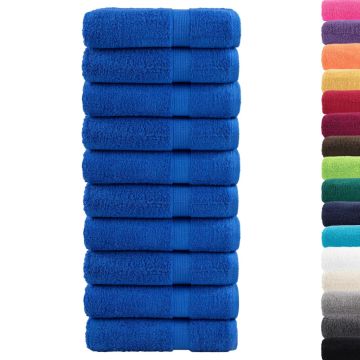 Asciugamani Premium SOLUND 10 pz Blu 50x100 cm 600 g/m²