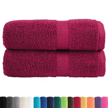 Asciugamani Premium SOLUND 2 pz Bordeaux 30x30 cm 600 g/m²