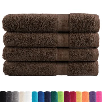 Asciugamani per sauna Premium SOLUND 4 pz Marrone 80x200 cm 600 g/m²