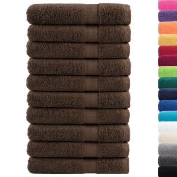 Asciugamani per sauna Premium SOLUND 10 pz Marrone 80x200 cm 600 g/m²