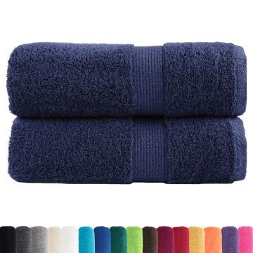 Asciugamani per ospiti Premium SOLUND 2 pz Blu navy 30x50 cm 600 g/m²
