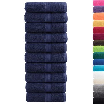 Asciugamani per ospiti Premium SOLUND 10 pz Blu navy 30x50 cm 600 g/m²
