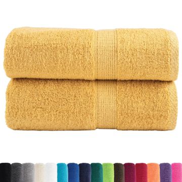 Asciugamani per ospiti Premium SOLUND 2 pz Oro 30x50 cm 600 g/m²