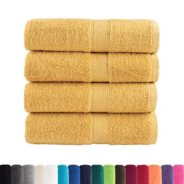 Asciugamani per ospiti Premium SOLUND 4 pz Oro 30x50 cm 600 g/m²