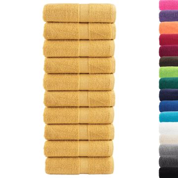 Asciugamani per ospiti Premium SOLUND 10 pz Oro 30x50 cm 600 g/m²