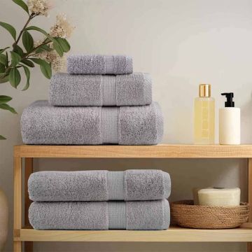 Asciugamano per Ospiti SOLUND 10 pz Grigio 15 x 21 cm 550 gsm