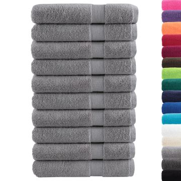 Asciugamani per sauna Premium SOLUND 10 pz Grigio 80x200 cm 600 g/m²