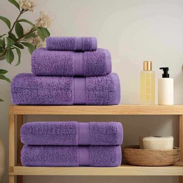 Asciugamano per Ospiti SOLUND 10 pz Viola 15 x 21 cm 550 gsm
