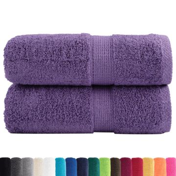 Asciugamani Premium SOLUND 2 pz Viola 30x30 cm 600 g/m²