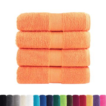 Asciugamani Premium SOLUND 4 pz Arancione 30x30 cm 600 g/m²