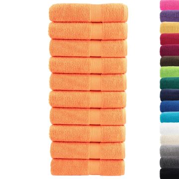 Asciugamani da bagno Premium SOLUND 10 pz Arancione 100x150 cm 600 g/m²
