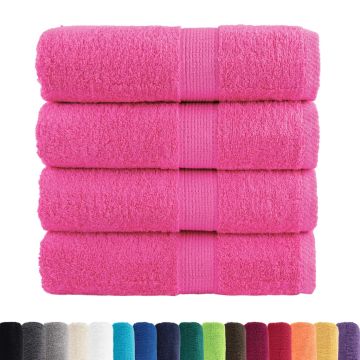Asciugamani Premium SOLUND 4 pz Rosa 30x30 cm 600 g/m²