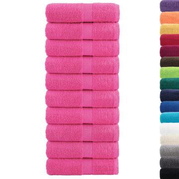 Asciugamani per Ospiti SOLUND 10 pz Rosa 30x50 cm 600 g/m²