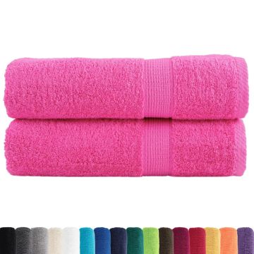 Asciugamani Premium SOLUND 2 pz Rosa 50x100 cm 600 g/m²
