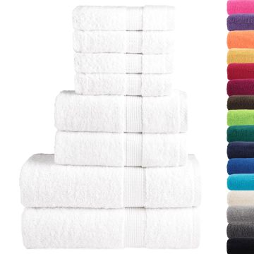 Set ASciugamani SOLUND 8 pz Bianchi 600 gsm