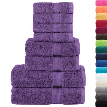Set ASciugamani SOLUND 8 pz Viola 600 gsm
