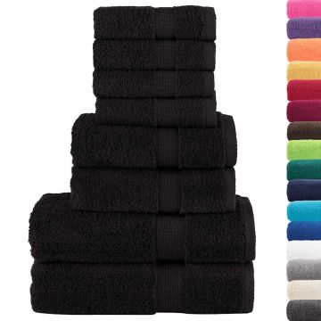 Set ASciugamani SOLUND 8 pz Neri 600 gsm