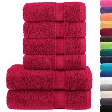 Set ASciugamani SOLUND 6 pz Rossi 600 gsm