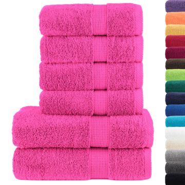 Set ASciugamani SOLUND 6 pz Rosa 600 gsm