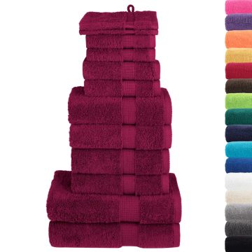 Set ASciugamani SOLUND 12 pz Bordeaux 600 gsm