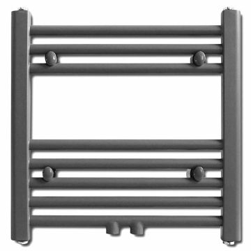 Radiatore Centrale Portasciugamano Dritto Grigio 480 x 480 mm